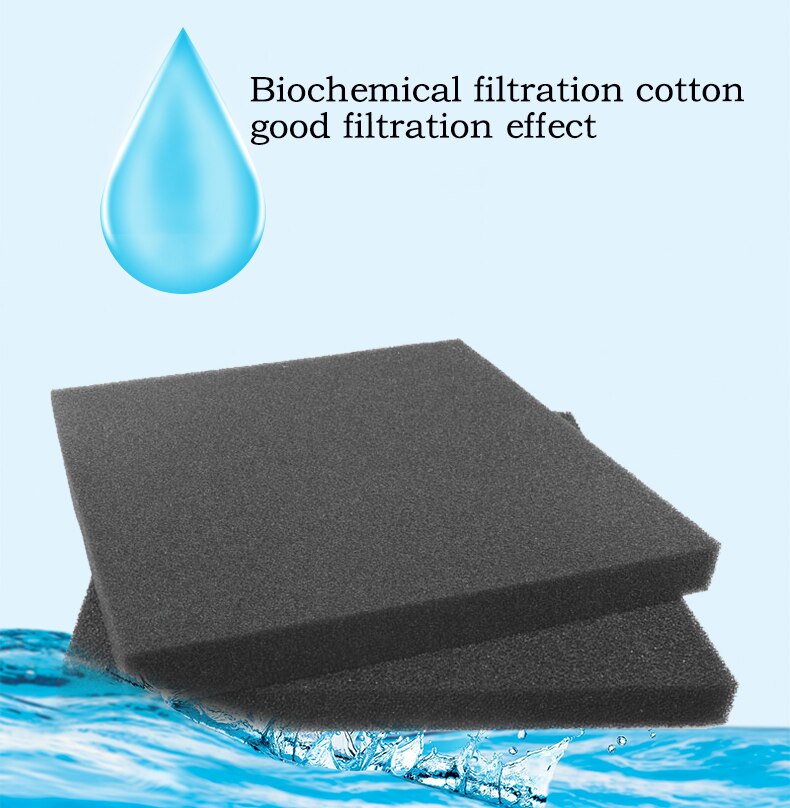 Filtro de algodón bioquímico para acuario, esponja de medios de espuma, almohadilla de filtración para estanque de peces, 15/25/35/50PPI