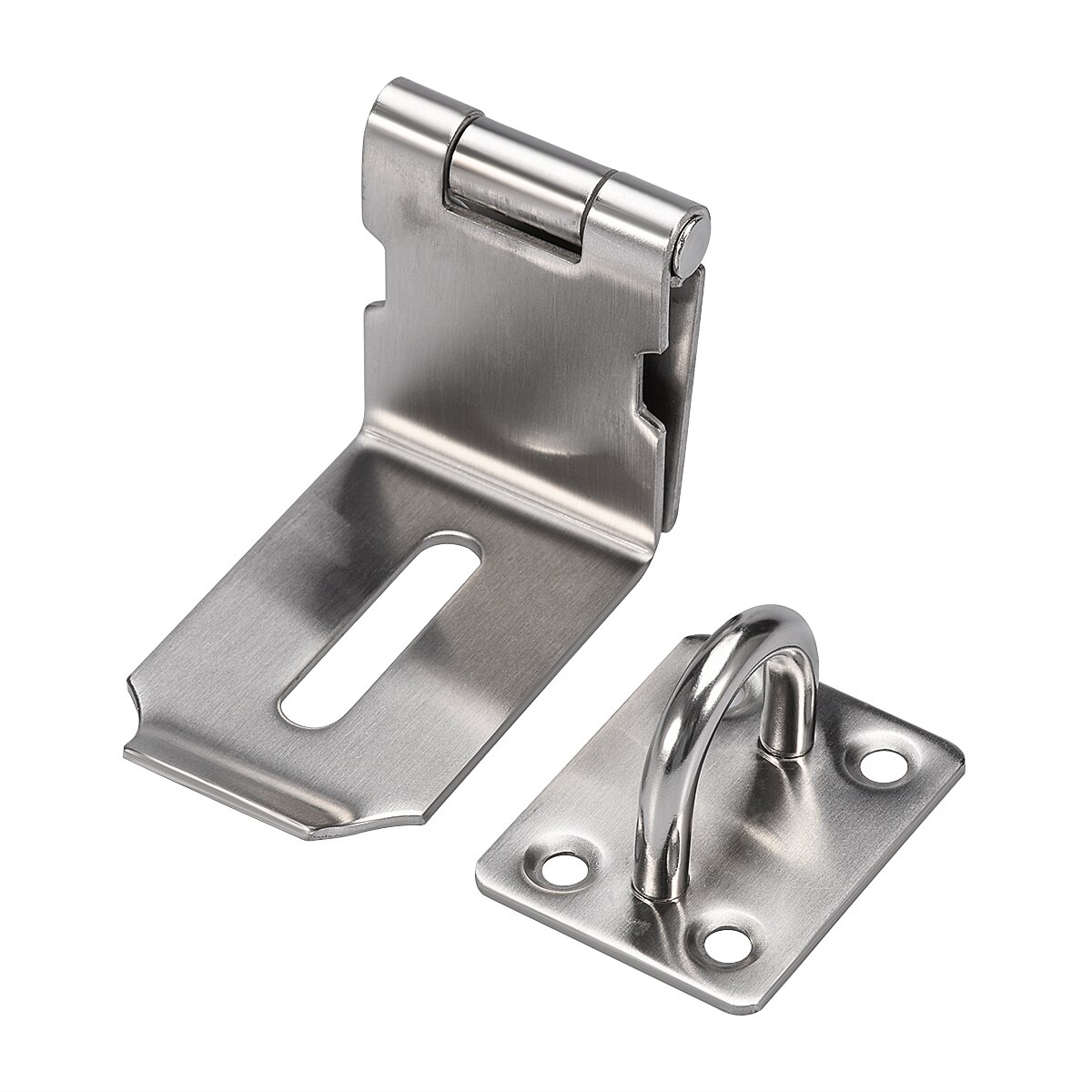 Durable Stainless Steel Hasp Latch And Staple Gate Anti-theft Door Shed Latch Lock For Padlock Household Safety 90 Degree K802