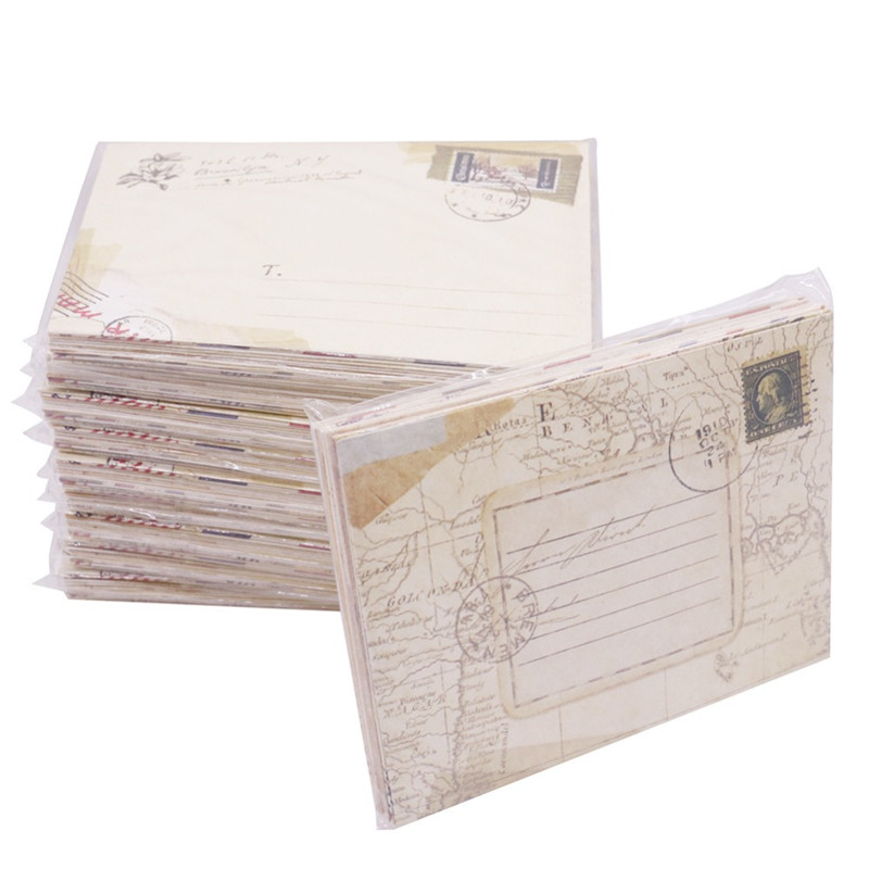 12 Stuks Leuke Mini Retro Ambachtelijke Papier Enveloppen Vintage Europese Stijl Envelop Voor Kaart Scrapbooking Diy Handgemaakte