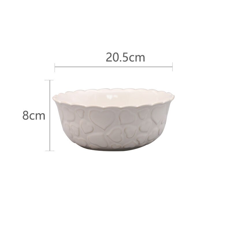 French Ceramic Plate Court Floral Relief Decor Desktop Fruit Salad Dish Modern Western Restaurant Plates Set Kitchen Tableware: D