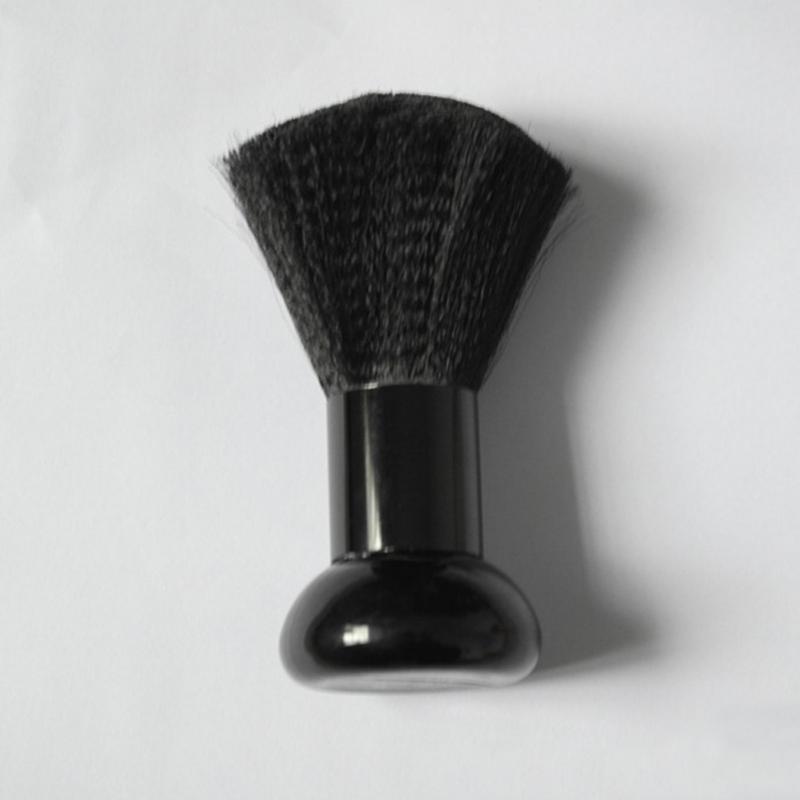 1 stk makeup styling plast værktøj sort rengøring salon hjemme feje duster ansigts hals duster lidt anderledes hår børste