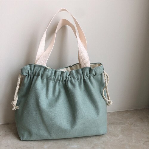 Trekkoord Tassen Vrouwen Casual Solid Canvas Handtassen Pouch Mini Draagbare Schouder Purse Koreaanse Stijl Ulzzang Vintage Harajuku Chic: 21