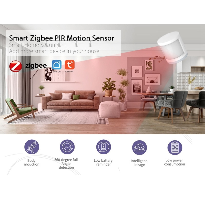 Super mini tuya zigbee pir bevægelsessensor trådløs passiv infrarød detektor smart hjem sikkerhed tyverialarm sensor app kontrol