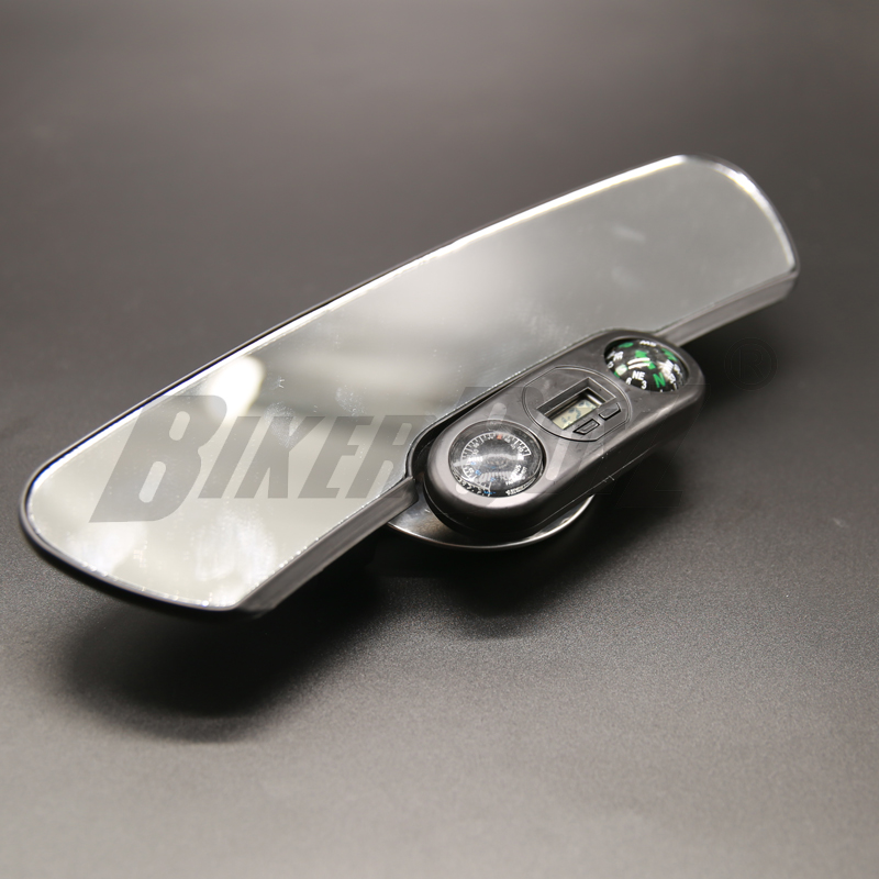 universell 285mm bil bakspeil vidvinkel bakspeil auto avlet konveks kurv innvendig klips på bakspeil med kompass