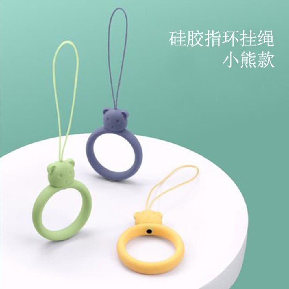 Silicone Ring Ring Bear Liquid Silicone Cell Phone Lanyard Electronic Cigarette Lanyard Headphone Case Pendant U Disk Lanyard