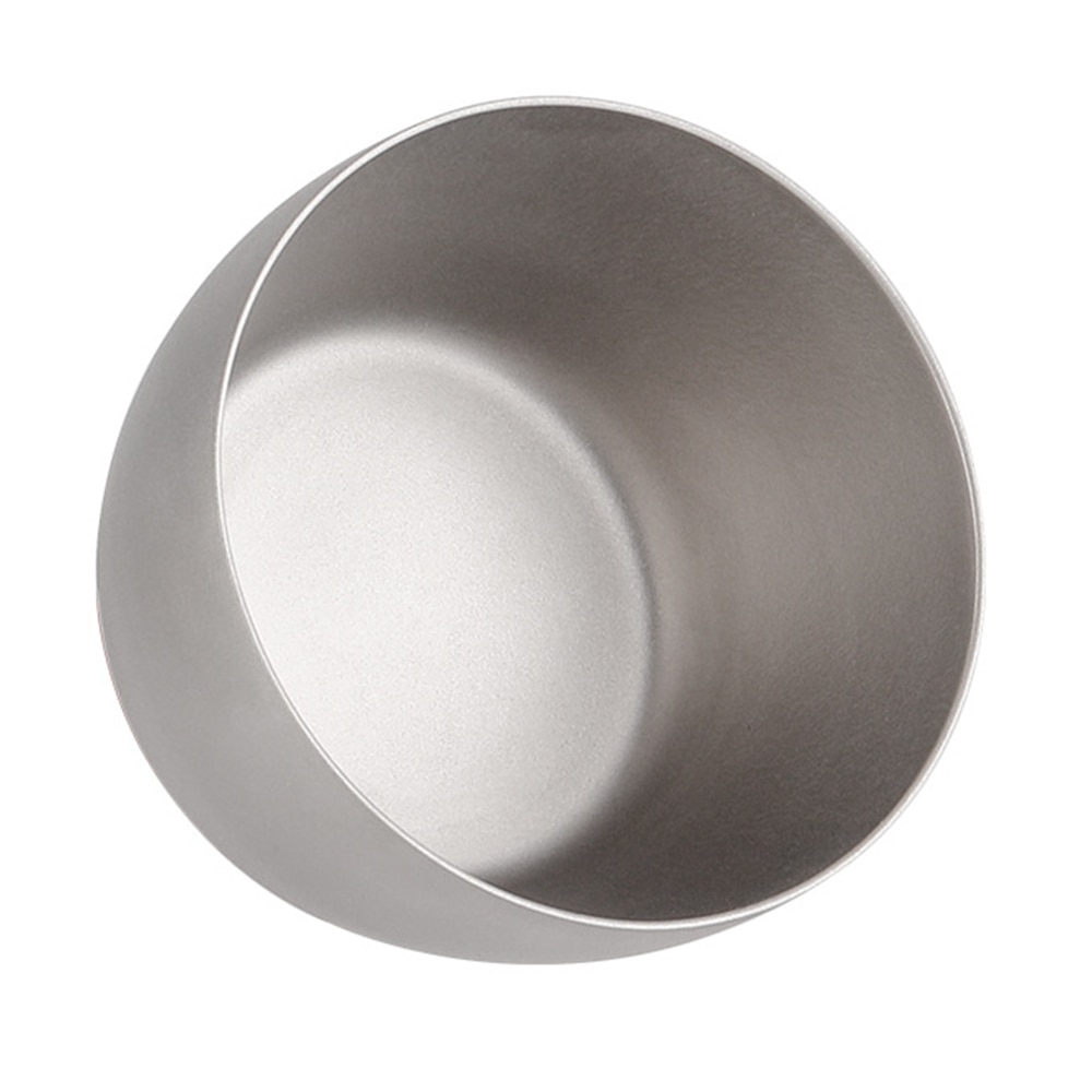 Lixada 1/2 stk 50ml dobbeltvægge titanium mini te kop vandkop hjemmekontor udendørs camping vandreture kaffe te kop krus