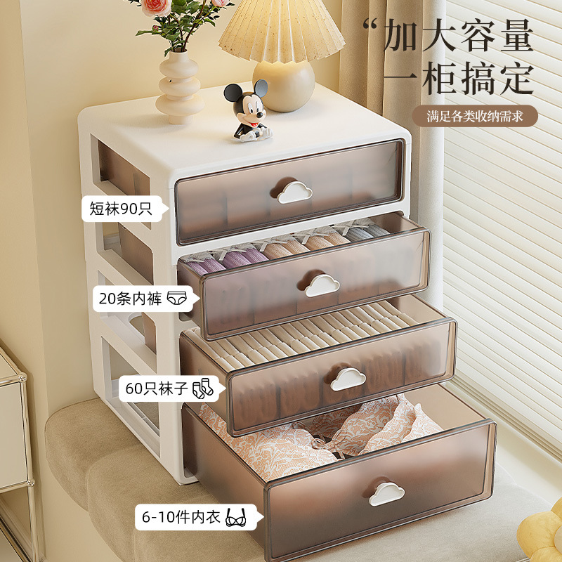 Underwear and underwear storage box, dedicated for storing socks and close fitting clothing, bra three in one storage box
