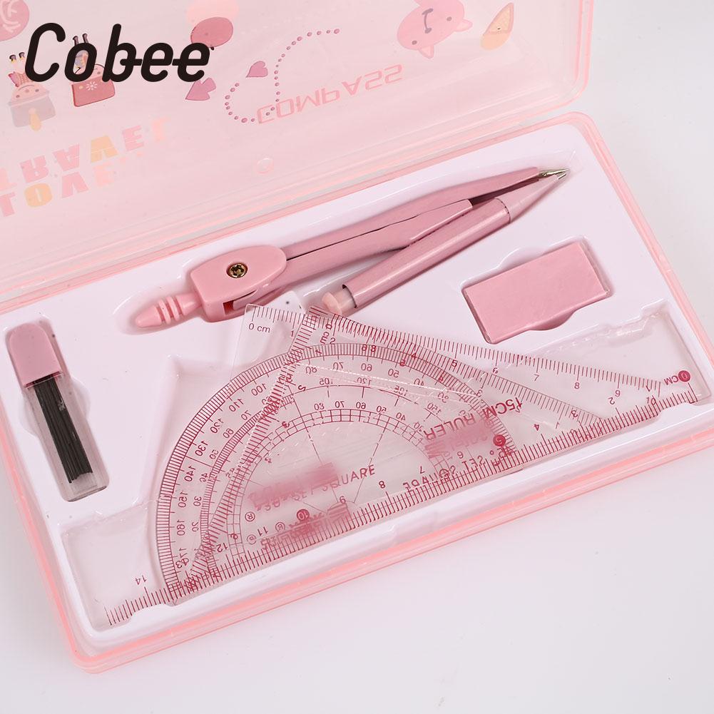 7 in 1 Compass Ruler Set Drawing Tools Painting Suit Mathematical Children Durable Practical Compass Student Stationery