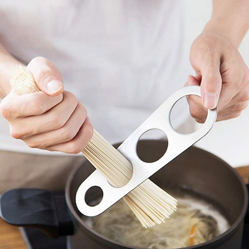 Stainless Steel Spaghetti Measurer Tool Pasta Portion Control Gadgets with 4 Serving Portion Cooking Supplies Control Tools