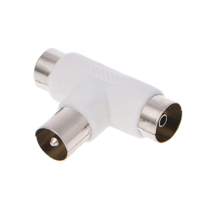 2 -vejs tv t splitter antenne koaksialkabel han  to 2x hun stik adapter