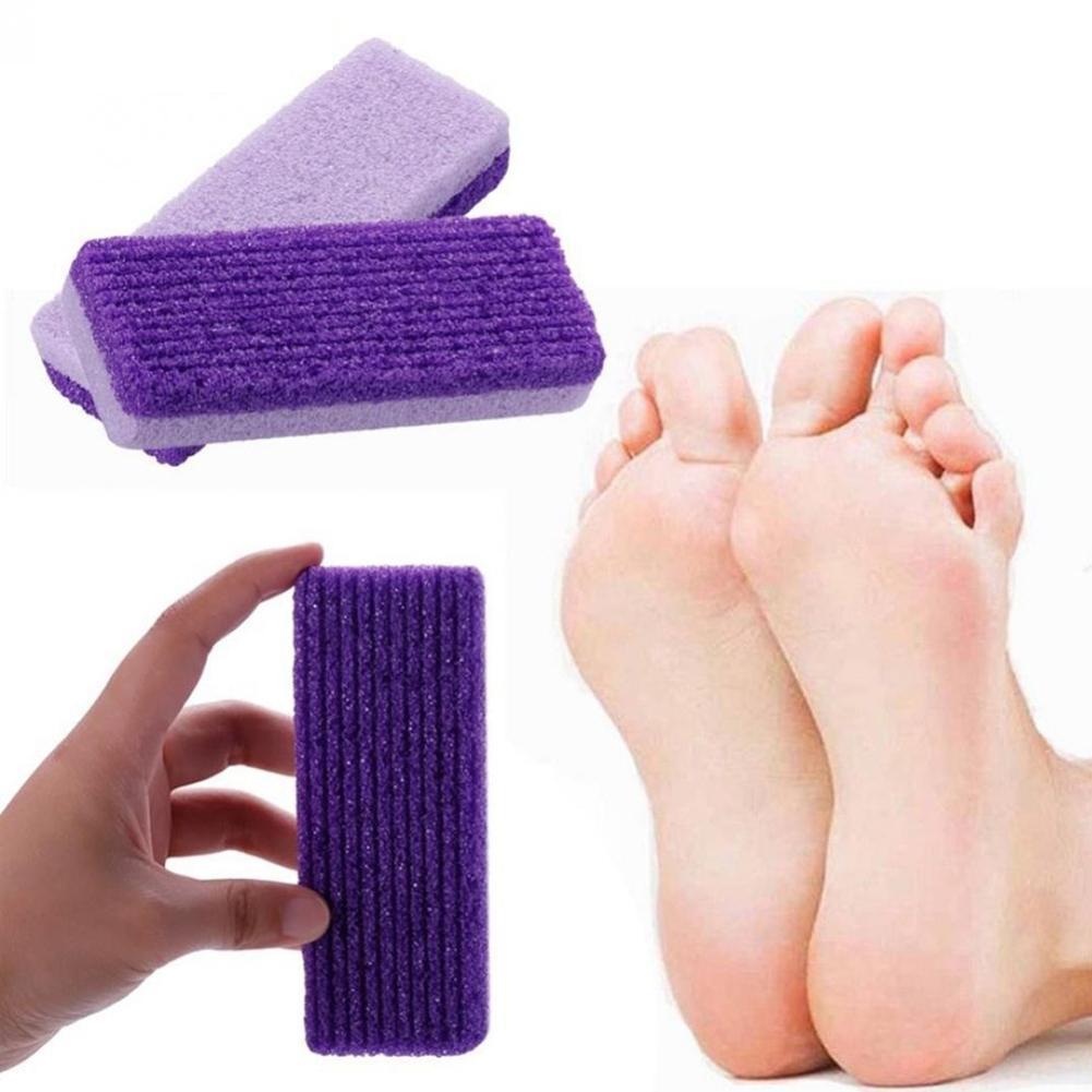 1 st paarse voetrasp puimsteen spons steen exfoliëren dode borstel schoonheid huid bad eelt droge voeten pedicure voet  f2 n 1