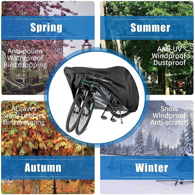 Bike Cover Storage 2 Or 3 Vehicle Waterproof Outdoor Bicycle Covers Scooter Protectors