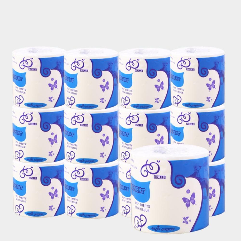 1 Rolls Standard 3-ply Toilet Paper Bulk Rolls Bath Tissue Household Bathroom Soft Paper Towel