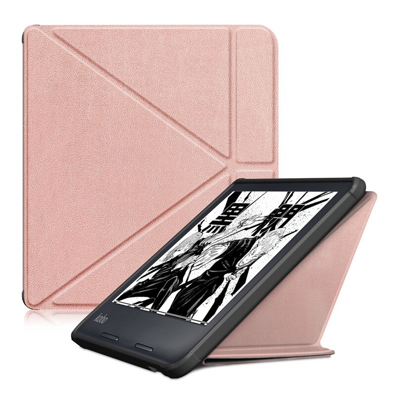 Funda plegable para Kobo Libra 2, carcasa inteligente para libro electrónico, 2. ª generación, , 7 pulgadas: Rose Gold / For Kobo Sage 2021