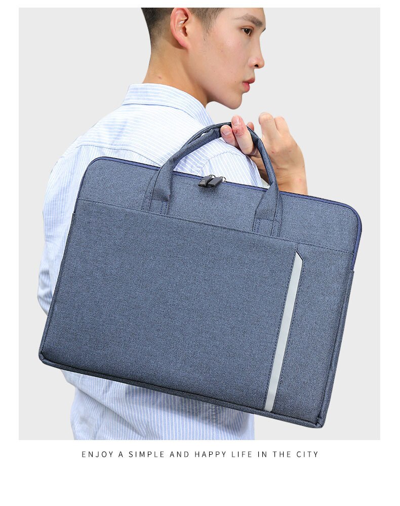 Maletín para ordenador portátil para hombre y mujer, Cartera de mano para negocios y oficina