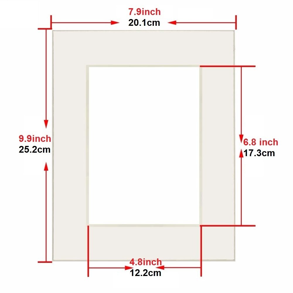 12 Pcs White Picture Mats with Core Bevel Cut Frame Mattes for 4x6/5x7/8x10/8.5x11 Inch Photo Decoration: 8x10 for 5x7 photos