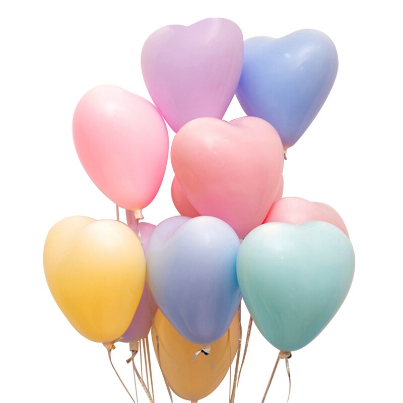 Kit mixto de globos de corazón, paquete de 50 globos de látex, decoración de arco de globo para fiestas o celebraciones con suministros para fiestas