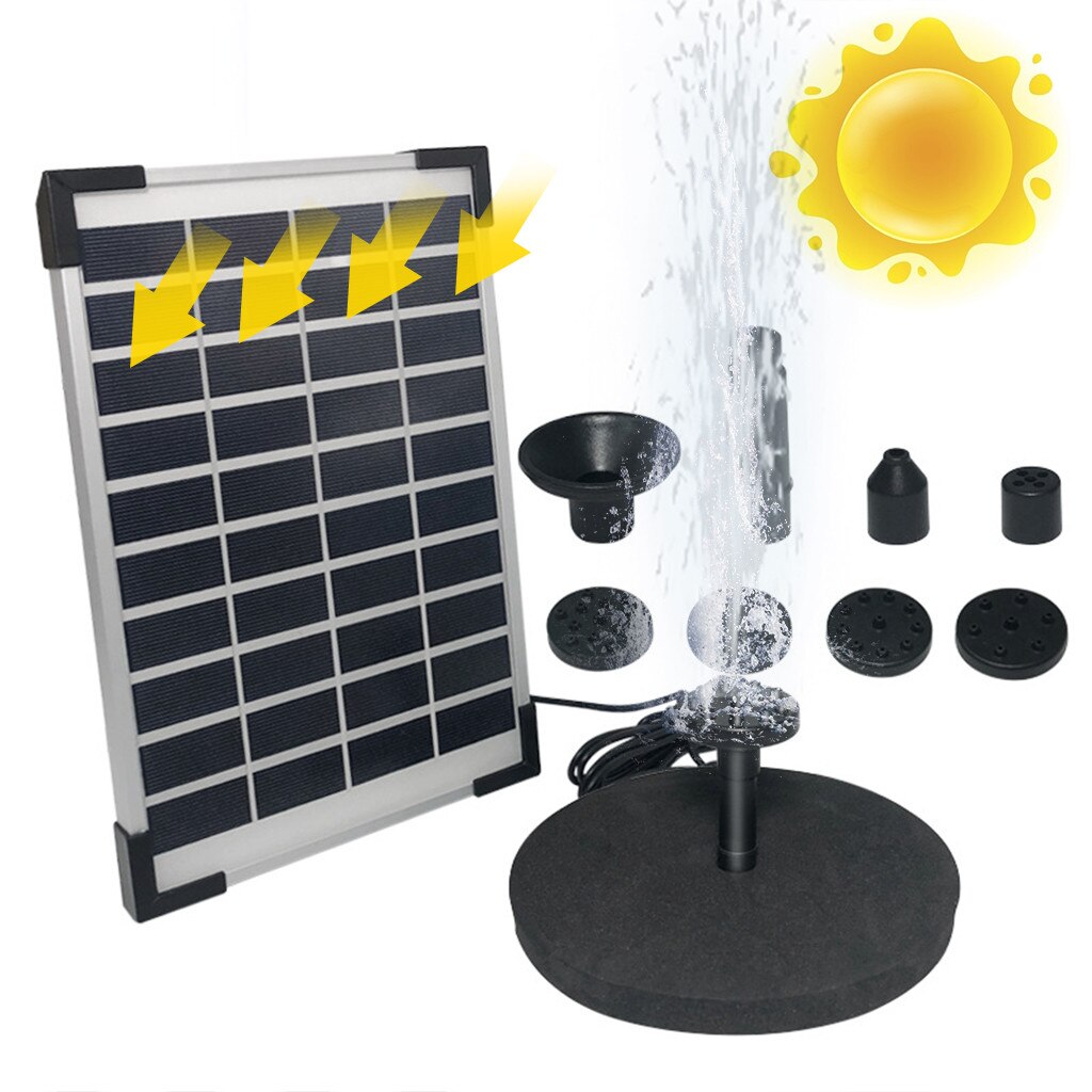 1PC ABS Solar Water Panel Power Geyser Pump Kit Pool Garden Pond Watering Submersible fontanna solarna фонтан для пруда#40
