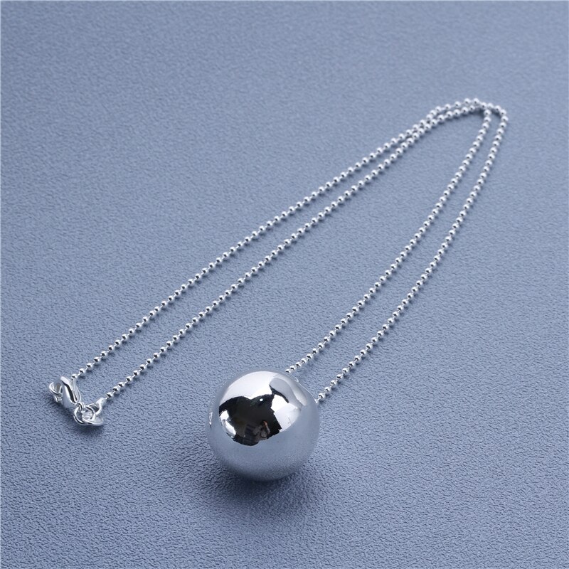 Collier boule brillant carillon de grossesse Bola pendentif 45 "& 30" longue chaîne pour mère