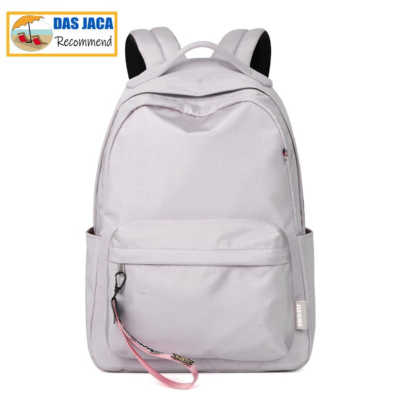 Mochila informal impermeable para mujer, bolsa de viaje de nailon de 16,2 pulgadas, bolsa de vuelta a la escuela, Mochila para chicas adolescentes: GREY