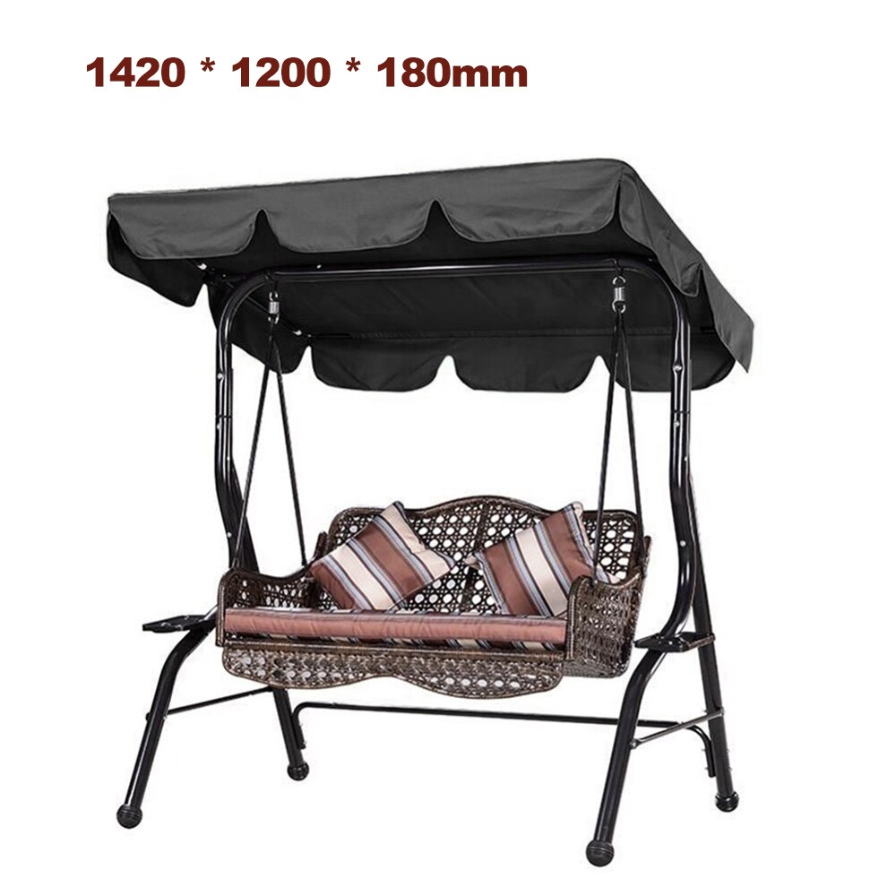 Balançoire étanche couverture extérieure balançoire auvent chaise tente parasol Camping balançoire toit remplacement jardin fournitures tissu soleil ombre: B-142 2-seater