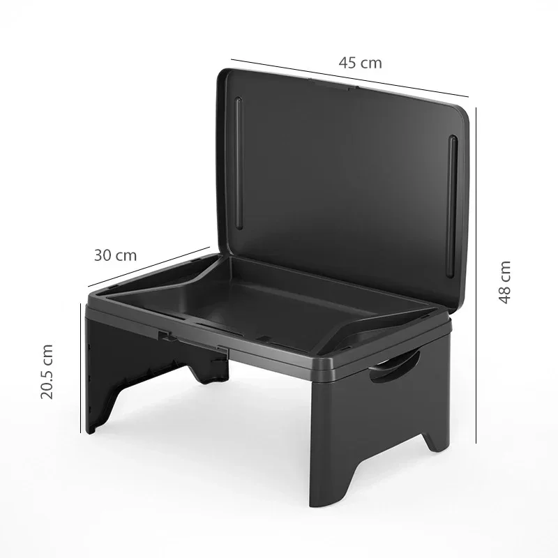 Lazy Portable Folding Table Working Table Living Room Sofa Bed Reading ToolsNotebook Computer Holder Multipurpose Foods Trays: Black