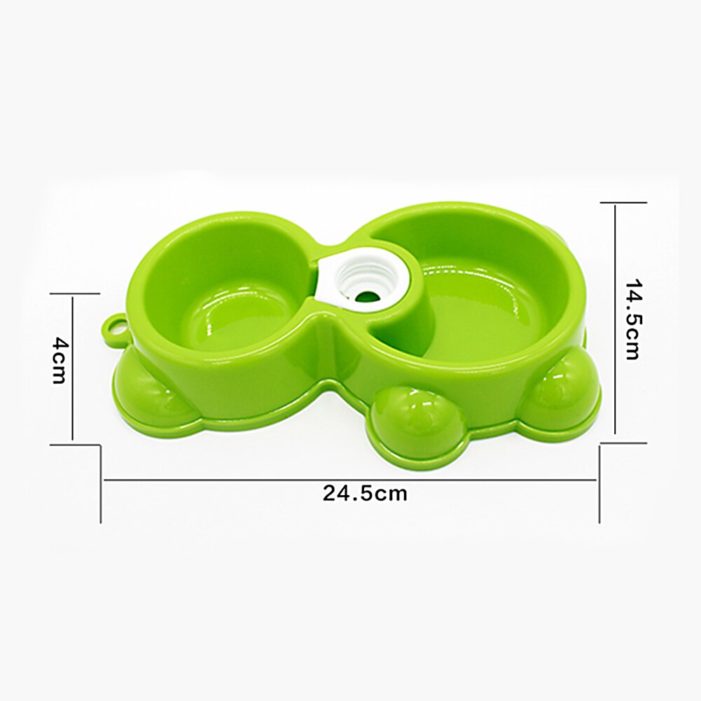 Dubbele voerbak voor huisdieren, dubbele hondenvoerbak, voerbak voor puppy's en katten, voerbak voor huisdieren met waterflespoort