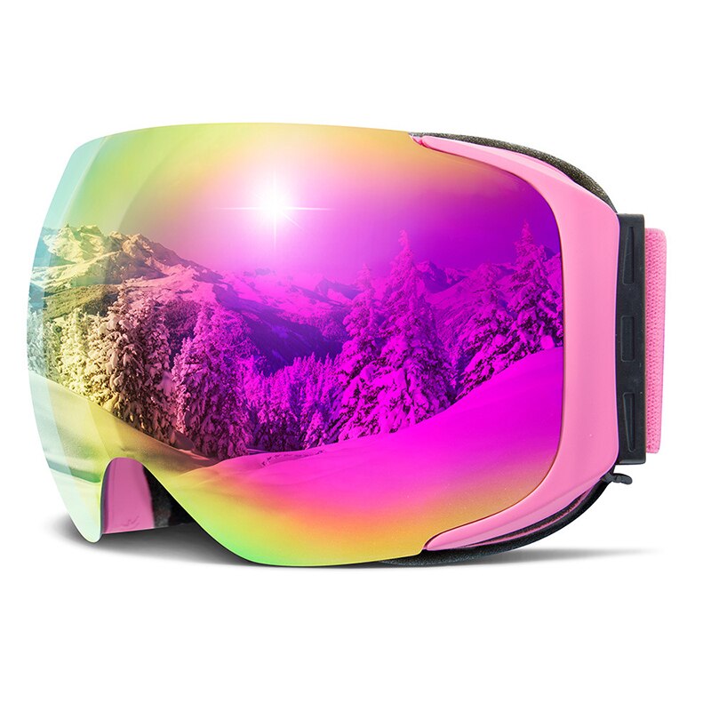 COPOZZ Magnetic Ski Goggles Men Women 100% UV400 Protection Double Anti-fog Single Double Board Ski Goggles: 6