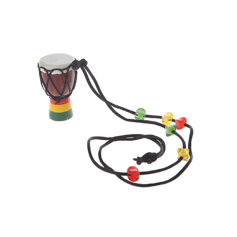 Jambe-Mini tambor de mano africano de percusión Djembe, baterista clásico de madera, Bongo: 2
