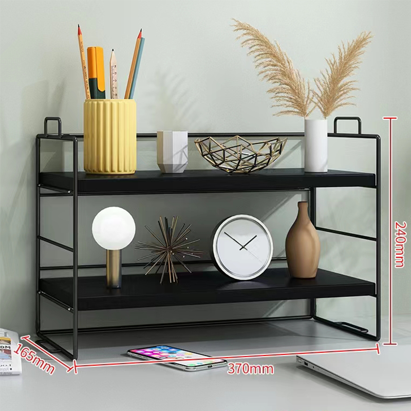 Desktop shelf desk bookshelf simple multi-layer Sorting and storage small shelves: Blue