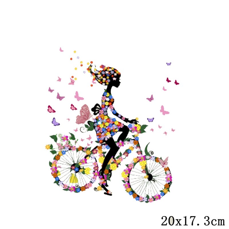 Prajna thermische strijkijzer warmteoverdracht sticker hart bloem warmteoverdracht vinyl patch strijkapplicatie patches voor kleding t-shirt: Veelkleurig