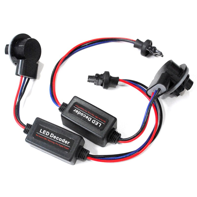 2 Pcs 3157 LED Light Bulb Aviso Decoder Carga Resistor Erro de Soquete Livre