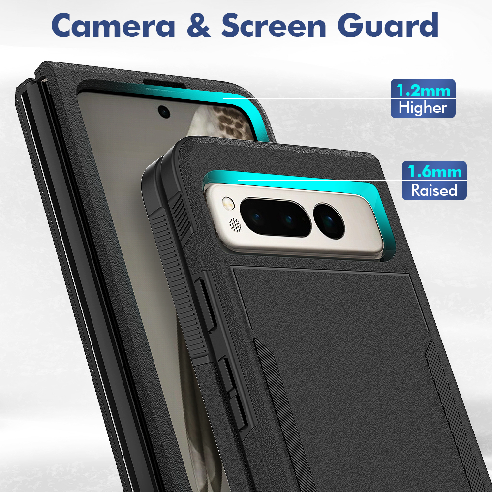 for Google Pixel Fold Case Luxury Cute Armor Shockproof Soft Silicone Edges Hard Bussiness Phone Cover GooglePixelFold G9FPL