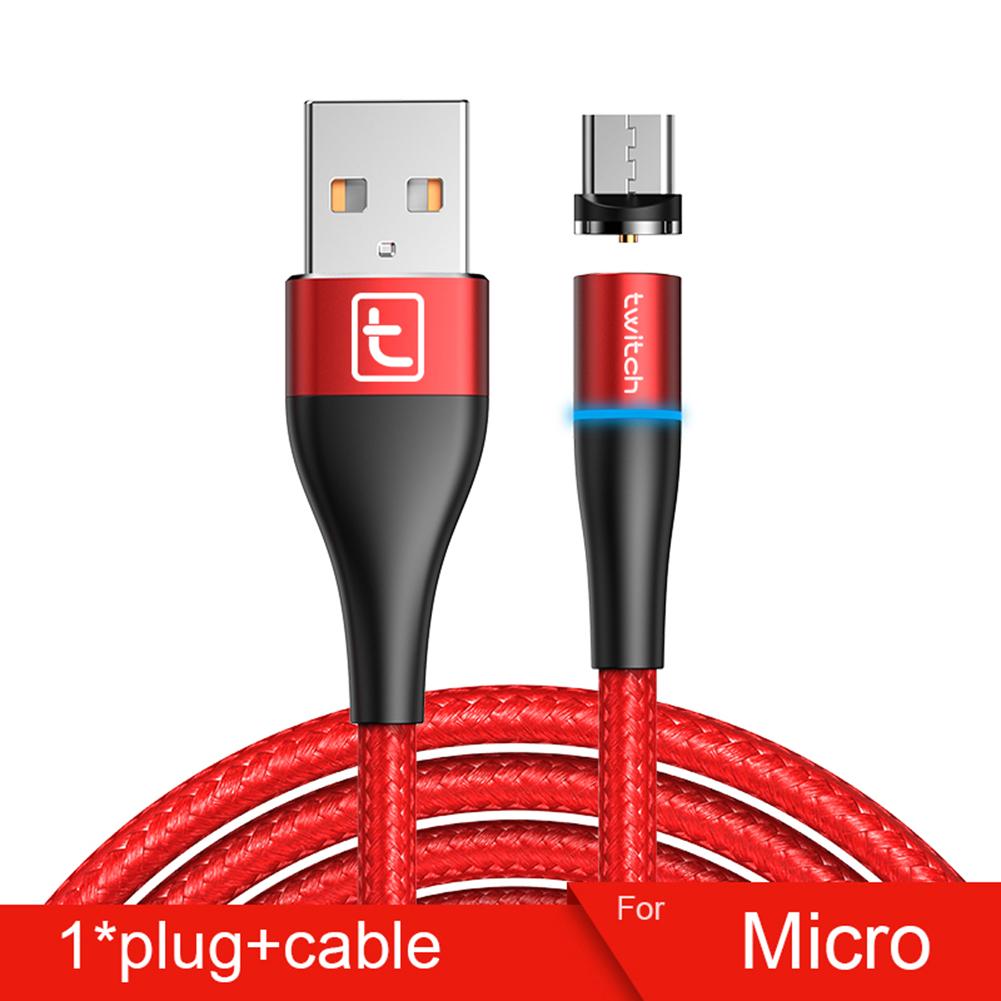 Cabo usb magnético de carregamento rápido, tipo c para carregador de dados e carregador de celular