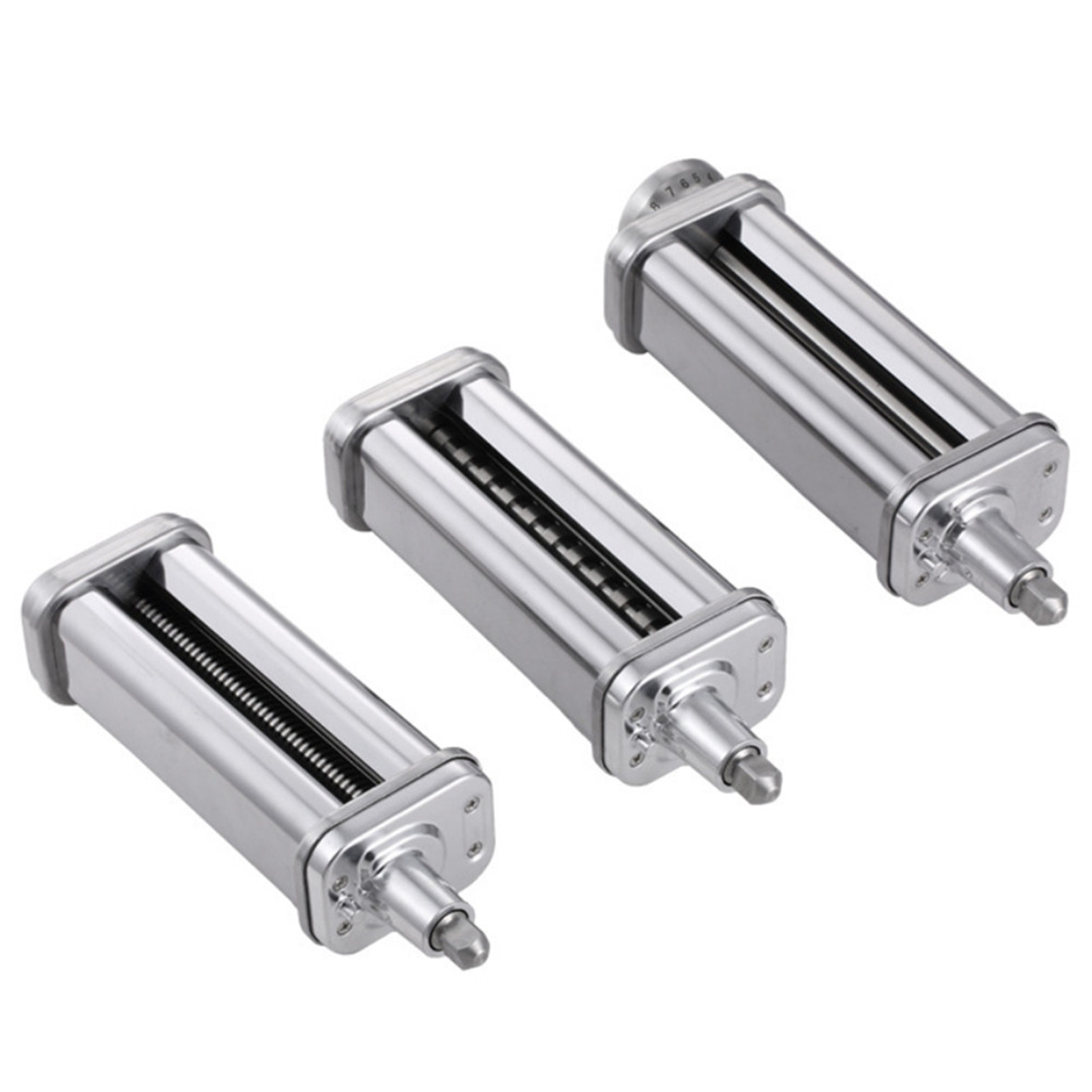1set Stainless Steel Pasta Maker Attachments Set For KitchenAid Stand Mixer Fettuccine Spaghetti Noodle Cutter Dough Making Tool