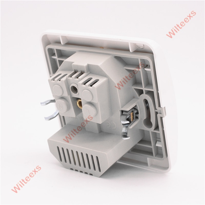 WILTEEXS Dual USB Port 5V 2A Electric Wall Charger Adapter EU Plug Socket Switch Power Dock Station Charging Outlet Panel WHITE
