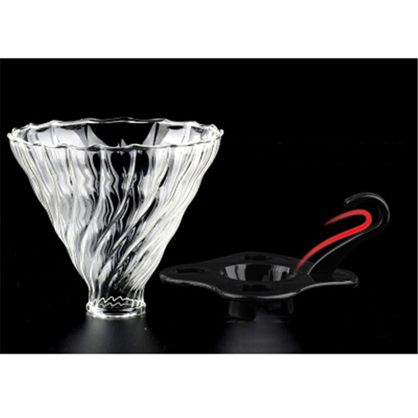 -Resistente ao calor filtro de vidro do copo de café de uma xícara de mãos domésticos lavado pote definir sua V60 funil de gotejamento pote de café