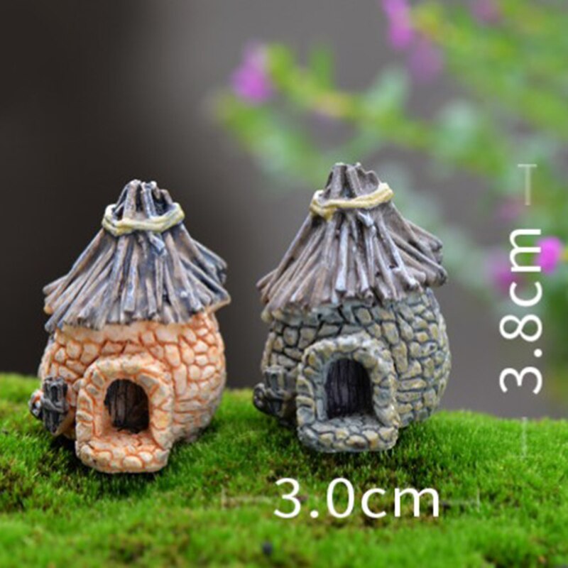 Micro Dorp Steen Huizen Miniatuur Tuinieren Landschap Diy Bonsai Ambachten Bureau Ornamenten Accessoires Voor Tuin Decor