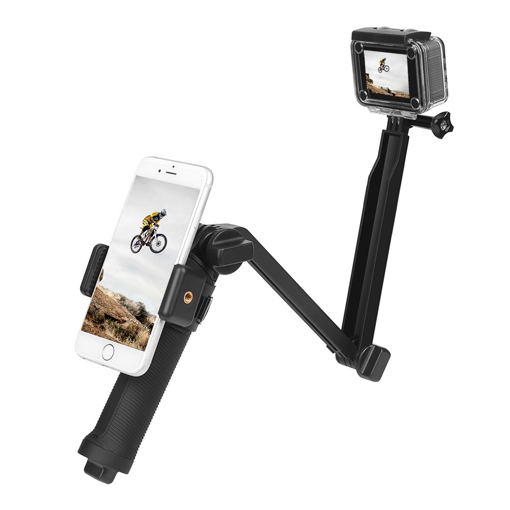 GoPro 3-Way Monopod Arm Mount Adjustable stand Bracket Handheld Grip 3 Way Tripods For Hero 4/3+ 3 SJ4000 SJ5000 Accessories
