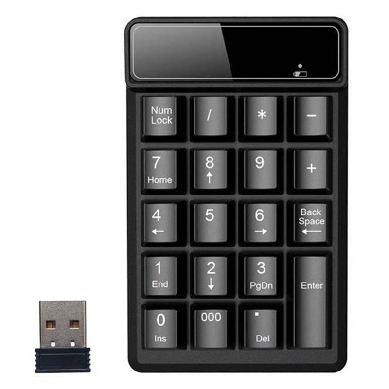 2.4G USB Wireless Mini Digital Keyboard 19 Keys Waterproof Number Keypad Support
