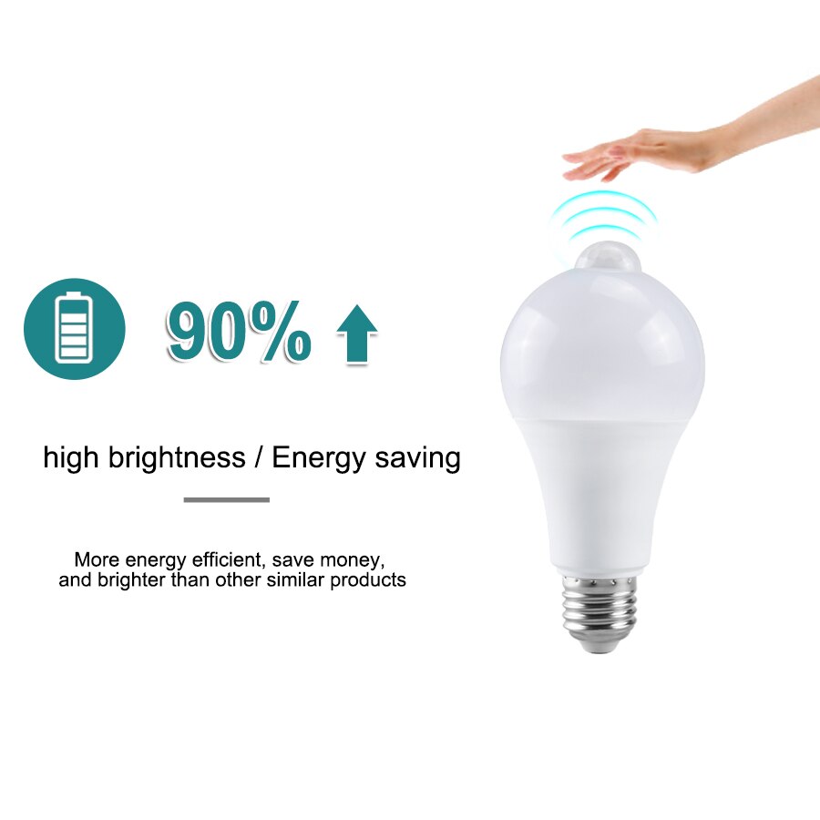 Pir-liiketunnistin  e27 led hätävalolamppu  b22 led-lamppu 85-265v portaat käytävä käytävä kuisti käytävä autotalli yövalaistus