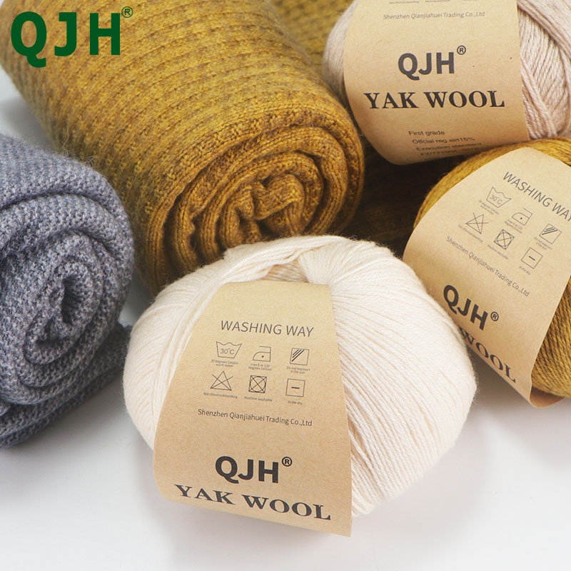 Undyed Natural Organic Mongolian Yak Wool Yarn For Hand knitting Crochet DIY Soft For Garments Baby Clothes