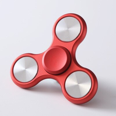 Aluminium Vingertop Gyro Rvs Vinger Gyro Magic Stress Roterende Fidget Spinner Kinetische Speelgoed Volwassen Speelgoed: Red