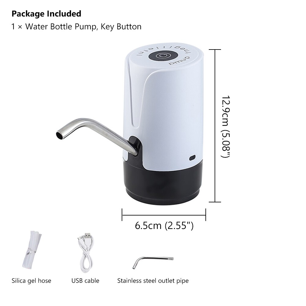 Electric Water Dispenser Portable Gallon Drinking Bottle Switch Smart Water Pump USB Charging Auto Drinking For Home Office: XB-2 White