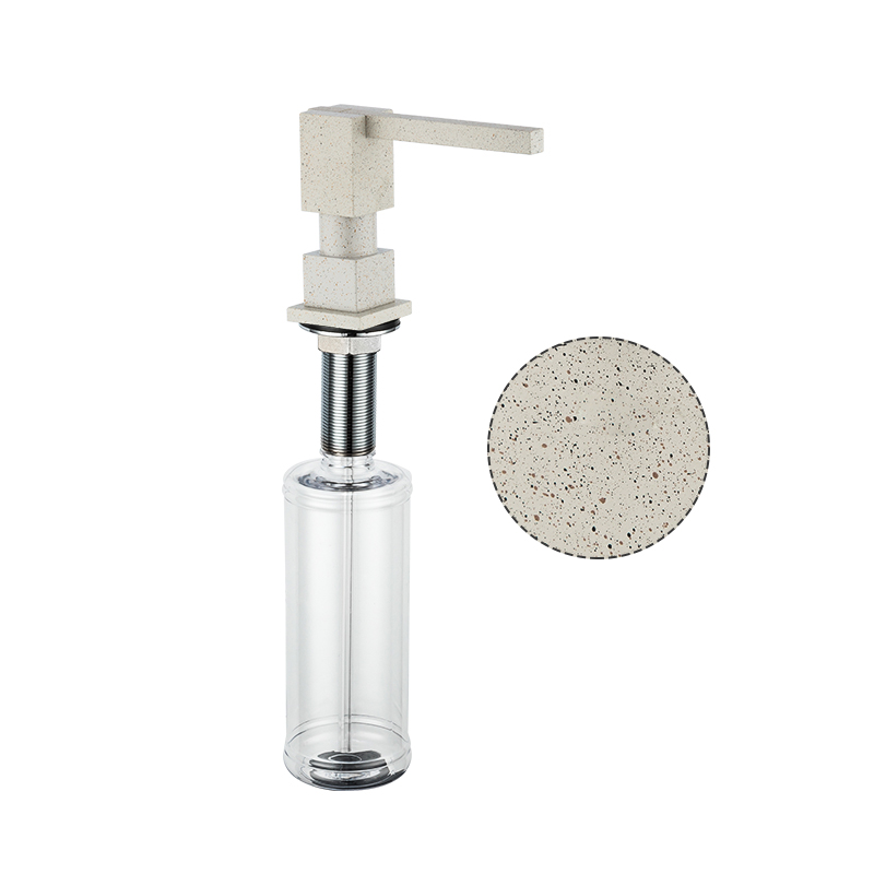 GAPPO Liquid Soap Dispenser Brass Deck Mounted Kitchen Soap Dispensers Square Counter top Dispenser