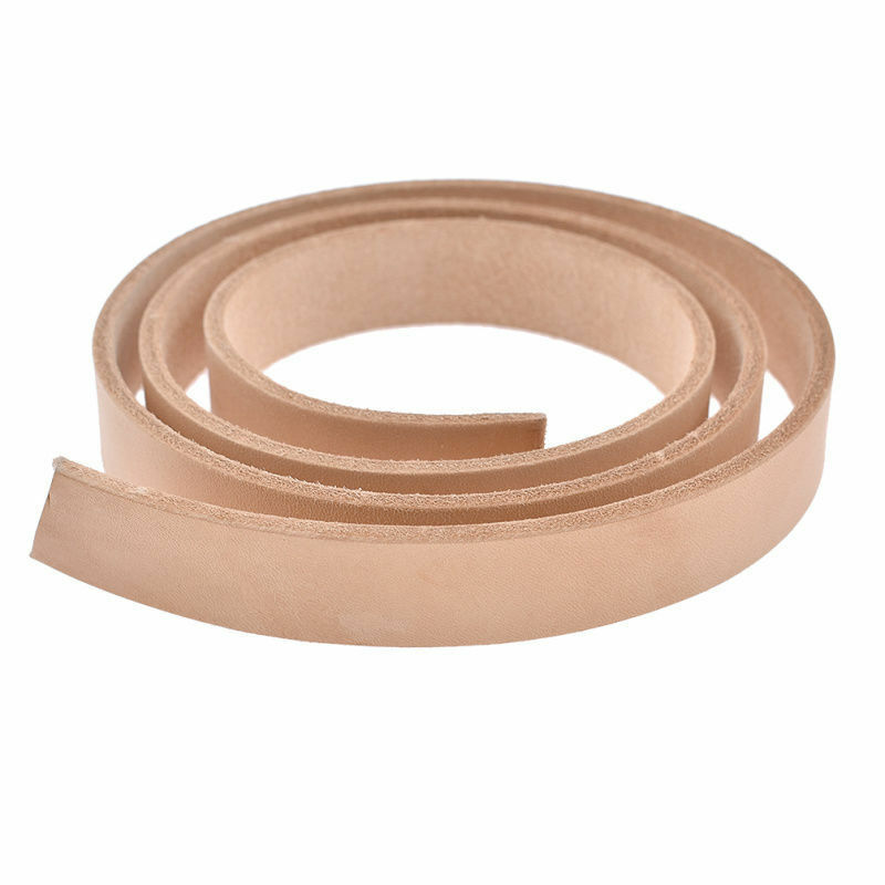 1Pc Diy Blank Veg Gelooid Leer Strip Riem Riem Handgemaakte 100-130Cm Pick Breedte: 2.4cm