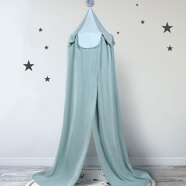 Baby Bed Tent Curtain Mosquito Net Hung Dome Bedding Mosquiteros Para Bebes Baby Bed Canopy Tent Room Decor Cunas Para El Bebe: Blue