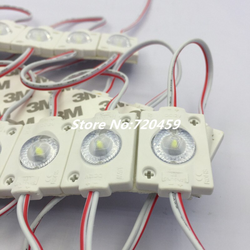 40 stks Super heldere DC12V led module 3030 SMD 1.5 W met bolle lens led modul licht voor bewegwijzering reclame