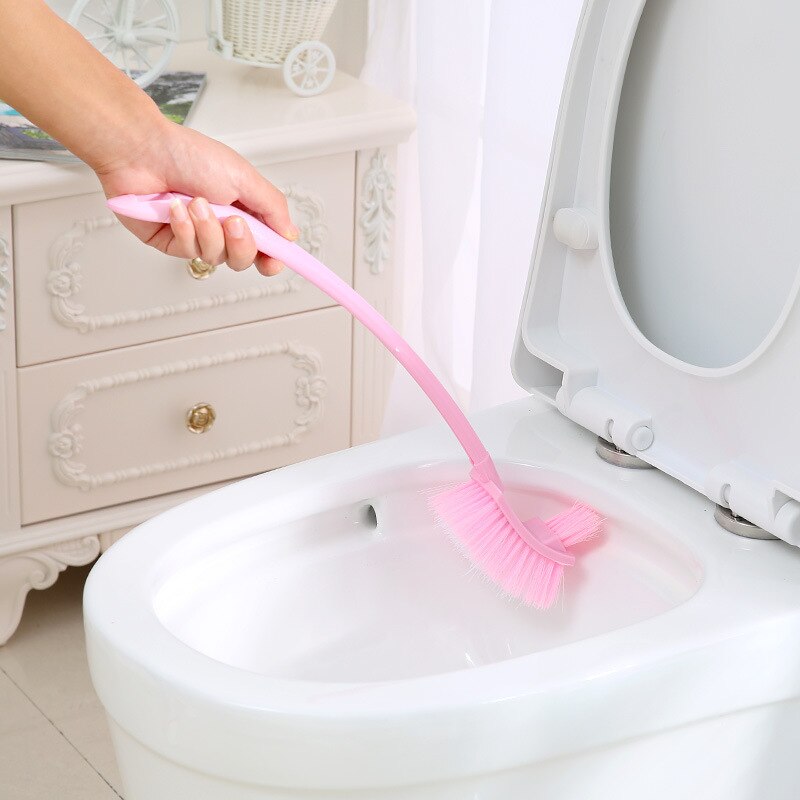 Lovely Cherry Shape Lavatory Brush Toilet Brush &amp; Holder Set Red Toilet brush toilet holder bathroom accessories: Pink Double Side