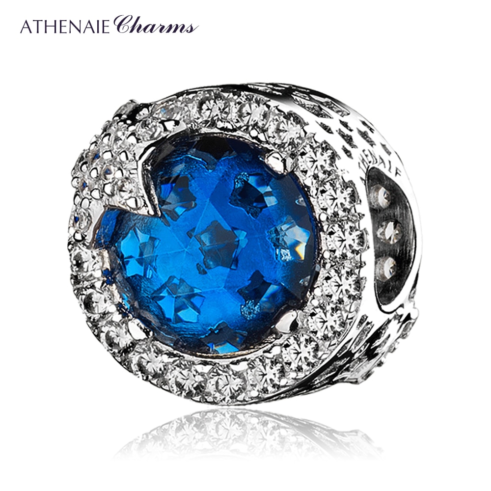 ATHENAIE 925 Sterling Silber Klar und Dämmerung Blau CZ blendend Stern Charme passen Frauen Charme Armbänder Silber 925 Schmuck